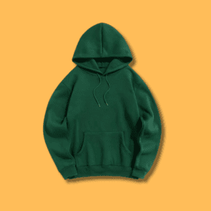 Plain Green Hoodie Front